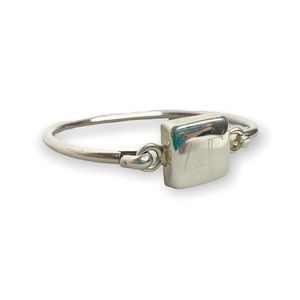 Delta Gamma Sorority Sterling Silver Bangle Bracelet Latch Hook Engraved ΔΓ 19g